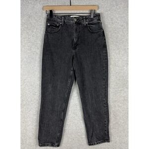 Abercrombie Fitch Jeans Womens‎ 2/26 Short Black Mom High Rise Denim